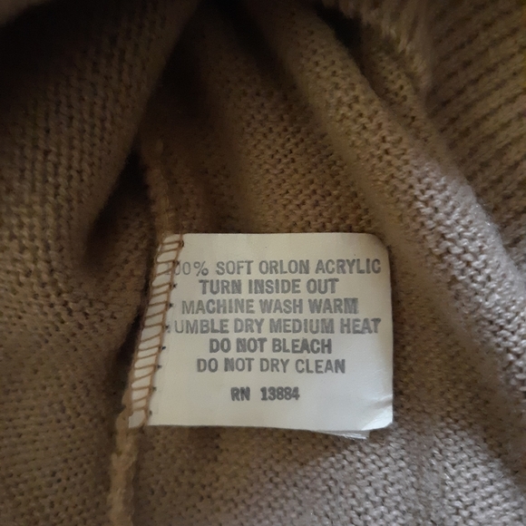 Vintage The Fox Sweater JC Penney Tan M - Picture 6 of 6
